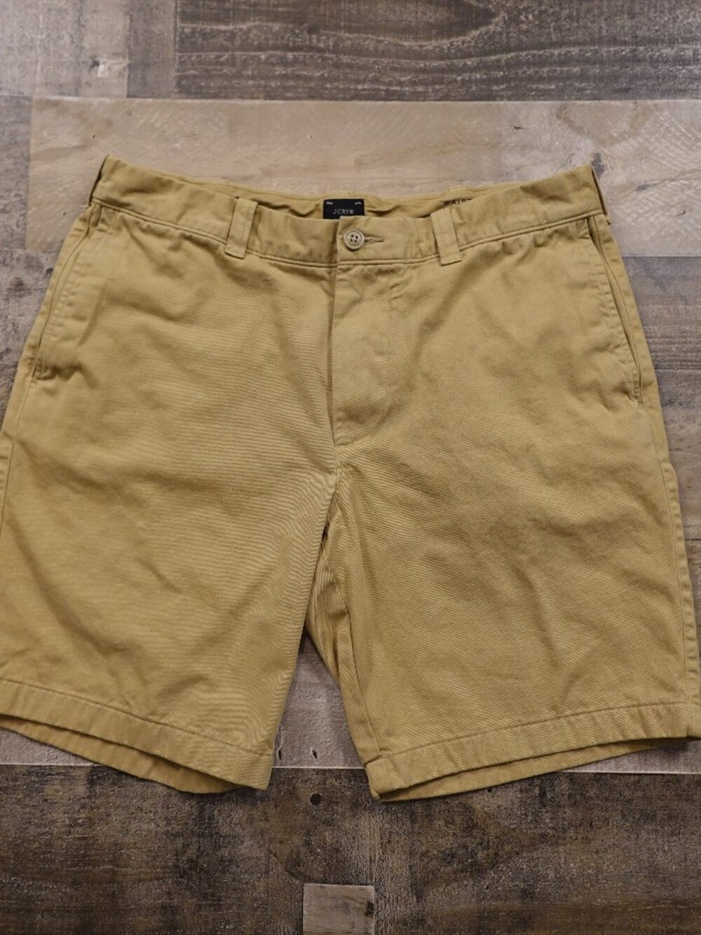 J.Crew‎ 9" Garment-Dyed Cotton Chino Shorts Men’s 34 British Khaki Casual Preppy